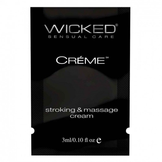 Крем для массажа и мастурбации Wicked Stroking and Massage Creme - 3 мл. - Wicked - купить с доставкой в Великом Новгороде