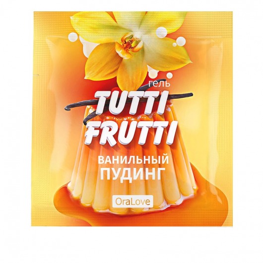 Пробник гель-смазки Tutti-frutti со вкусом ванильного пудинга - 4 гр. - Биоритм - купить с доставкой в Великом Новгороде