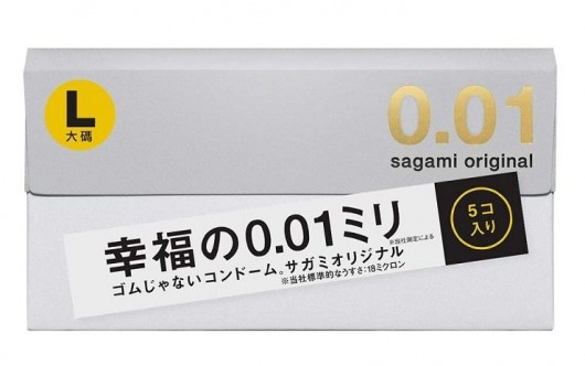 Презервативы Sagami Original 0.02 L-size увеличенного размера - 5 шт. - Sagami - купить с доставкой в Великом Новгороде