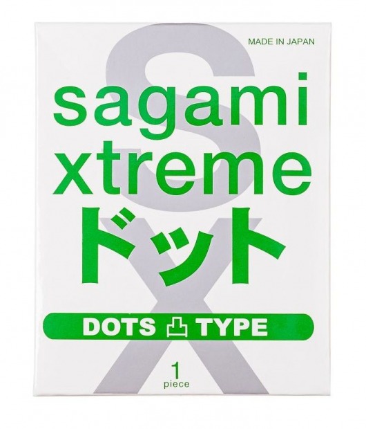 Презерватив Sagami Xtreme Type-E с точками - 1 шт. - Sagami - купить с доставкой в Великом Новгороде