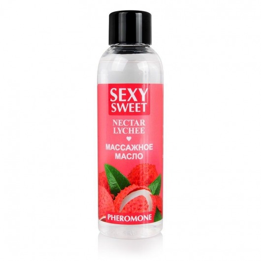 Массажное масло Sexy Sweet Nectar Lychee с феромонами и ароматом личи - 75 мл. - Биоритм - купить с доставкой в Великом Новгороде