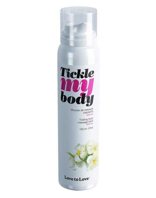 Массажная хрустящая пенка Tickle My Body Monoi с ароматом моной - 150 мл. - Love to Love - купить с доставкой в Великом Новгороде
