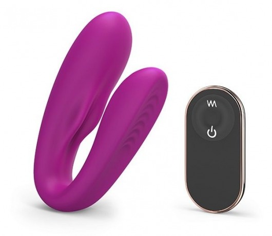 Лиловый вибратор для пар Match Up Couple Vibrator with Remote Control - Love to Love