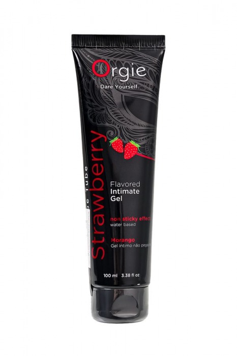 Интимный гель на водной основе Lube Tube Strawberry с клубничным вкусом - 100 мл. - ORGIE - купить с доставкой в Великом Новгороде