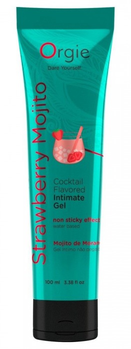 Съедобный интимный гель Orgie Lube Tube Cocktail Strawberry Mojito - 100 мл. - ORGIE - купить с доставкой в Великом Новгороде