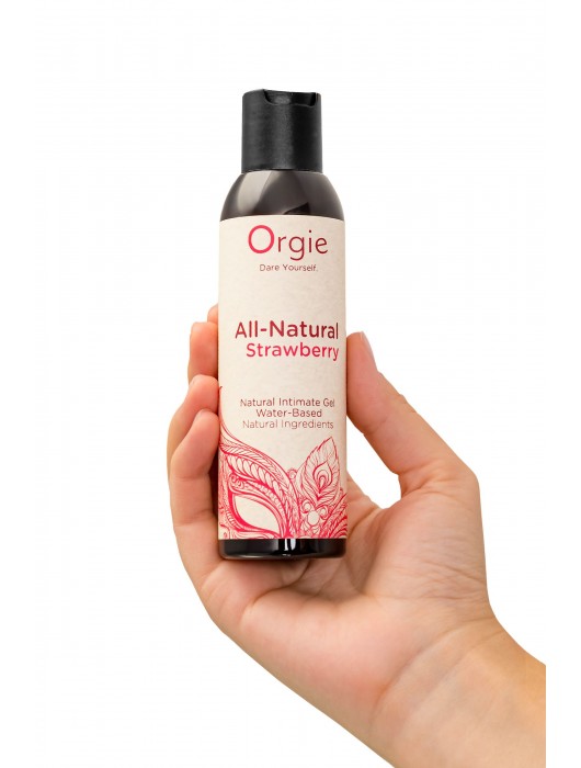 Интимный гель на водной основе All-Natural Strawberry с ароматом клубники - 150 мл. - ORGIE - купить с доставкой в Великом Новгороде