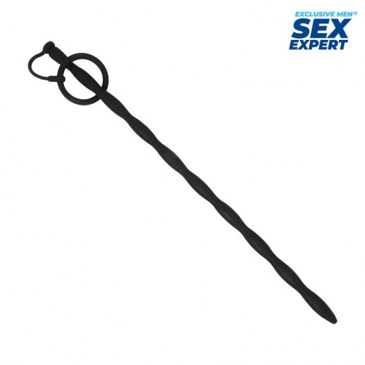 Черный стимулятор уретры Sex Expert - Sex Expert - купить с доставкой в Великом Новгороде
