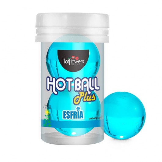 Лубрикант на масляной основе Hot Ball Plus с охлаждающим эффектом (2 шарика по 3 гр.) - HotFlowers - купить с доставкой в Великом Новгороде