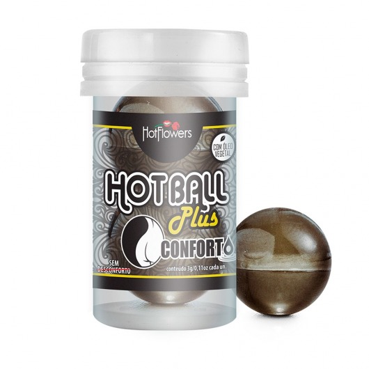 Анальный лубрикант на масляной основе Hot Ball Plus Conforto (2 шарика по 3 гр.) - HotFlowers - купить с доставкой в Великом Новгороде