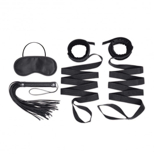 Эротический набор 4PC Bondage Bed Strap   Flogger Kit - Lux Fetish - купить с доставкой в Великом Новгороде