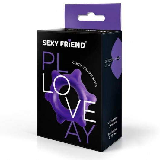 Фиолетовое эрекционное кольцо с шипиками - 1137 - в Великом Новгороде купить с доставкой