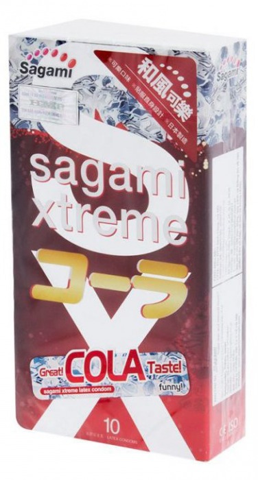 Ароматизированные презервативы Sagami Xtreme COLA - 10 шт. - Sagami - купить с доставкой в Великом Новгороде