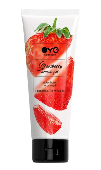 Лубрикант на водной основе OYO Aroma Gel Strawberry с ароматом клубники - 75 мл. - OYO - купить с доставкой в Великом Новгороде