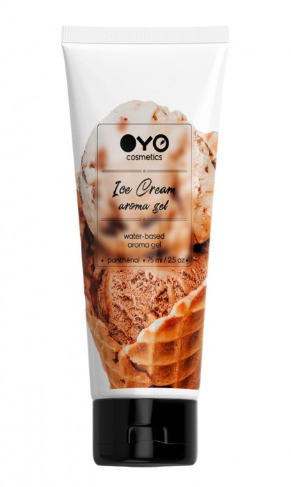 Лубрикант на водной основе OYO Aroma Gel Ice Cream с ароматом пломбира - 75 мл. - OYO - купить с доставкой в Великом Новгороде