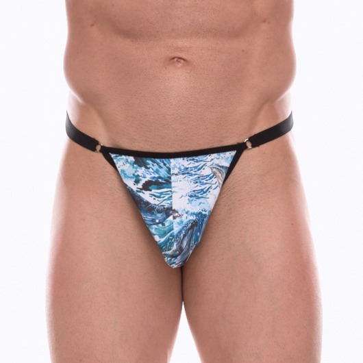 Мужские трусы-тонги с принтом в виде волн и китов - Don Moris купить с доставкой Мужские трусы-тонги с принтом в виде волн и китов - Don Moris купить с доставкой