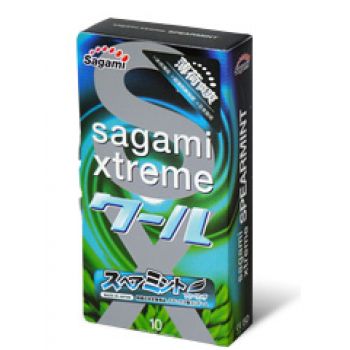 Презервативы Sagami Xtreme Mint с ароматом мяты - 10 шт. - Sagami - купить с доставкой в Великом Новгороде