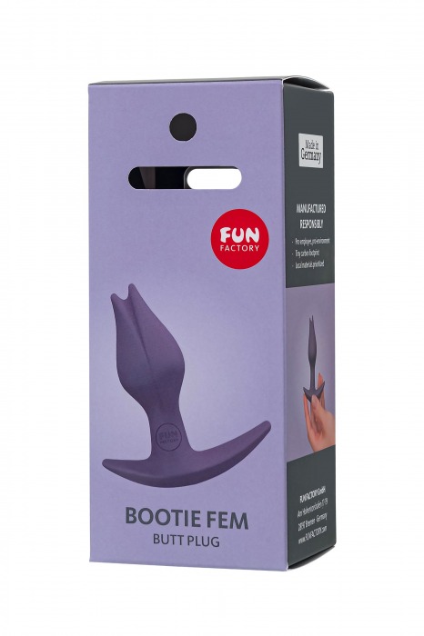 Фиоелетовый анальный стимулятор Bootie Fem - 8,5 см. - Fun Factory