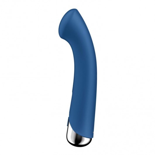 Синий вибратор для G-стимуляции Spinning G-Spot 1 - 17 см. - Satisfyer купить в Великом Новгороде с доставкой в Orgasmix.ru Синий вибратор для G-стимуляции Spinning G-Spot 1 - 17 см. - Satisfyer