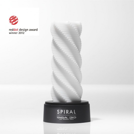 Белый 3D мастурбатор SPIRAL - Tenga - в Великом Новгороде купить с доставкой