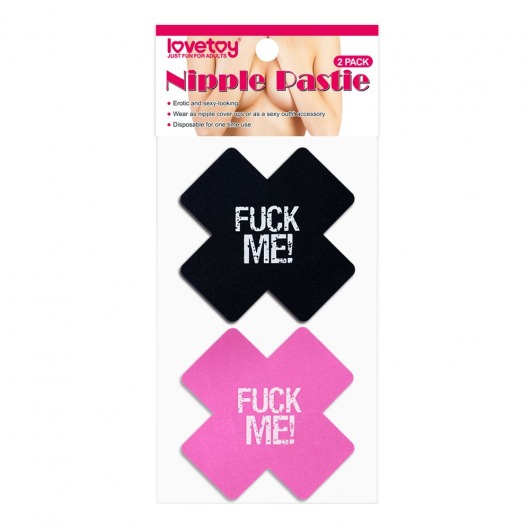 Набор из 2 пар пэстисов Cross Pattern Nipple Pasties - Lovetoy - купить с доставкой в Великом Новгороде