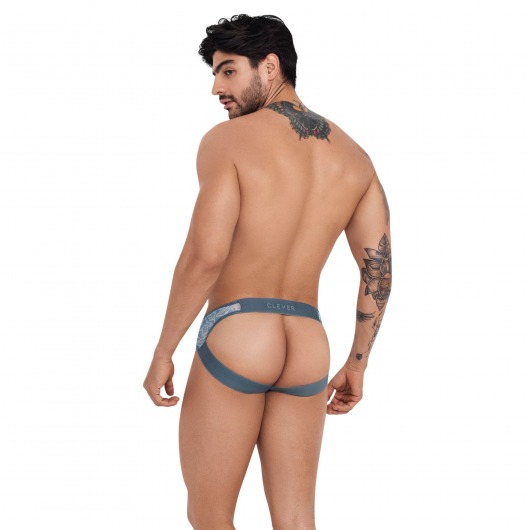 Серые трусы-джоки с цветочым принтом Avalon Jockstrap - Clever Masculine Underwear купить с доставкой