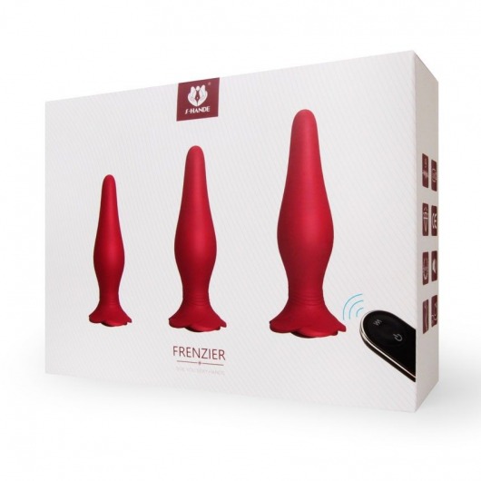 Набор Frenzier из 3 анальных пробок и вибропули с пультом ДУ - S-HANDE
