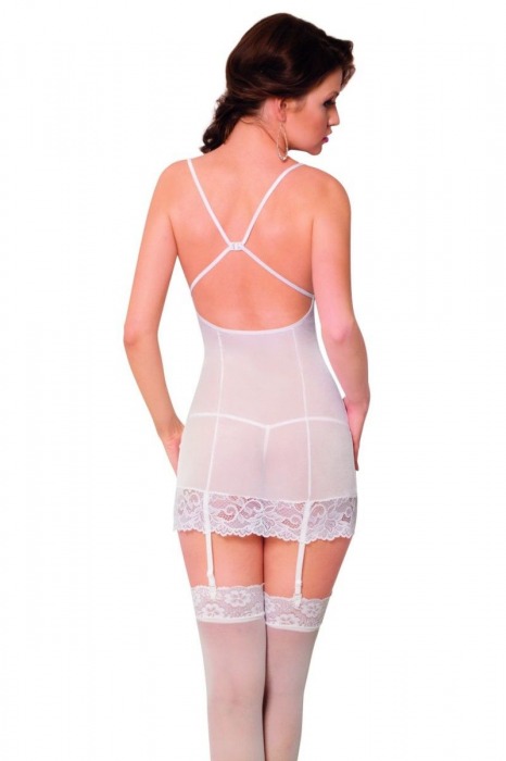 Облегающая сорочка Kate с пажами и скрещенными на груди бретелями - SoftLine купить с доставкой