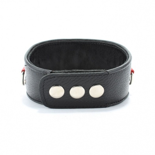 Кожаный ошейник с металлическими клепками - БДСМ Арсенал - купить с доставкой в Великом Новгороде