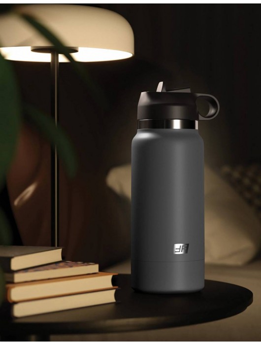 Серый мастурбатор в виде бутылки F*ck Flask - Pipedream - в Великом Новгороде купить с доставкой