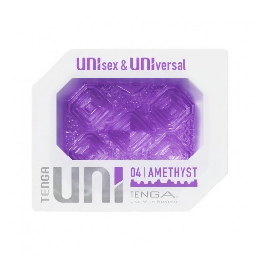 Фиолетовый мастурбатор-стимулятор Tenga Uni Amethyst - Tenga - в Великом Новгороде купить с доставкой