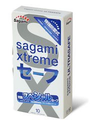 Презервативы Sagami Xtreme Ultrasafe с двойным количеством смазки - 10 шт. - Sagami - купить с доставкой в Великом Новгороде