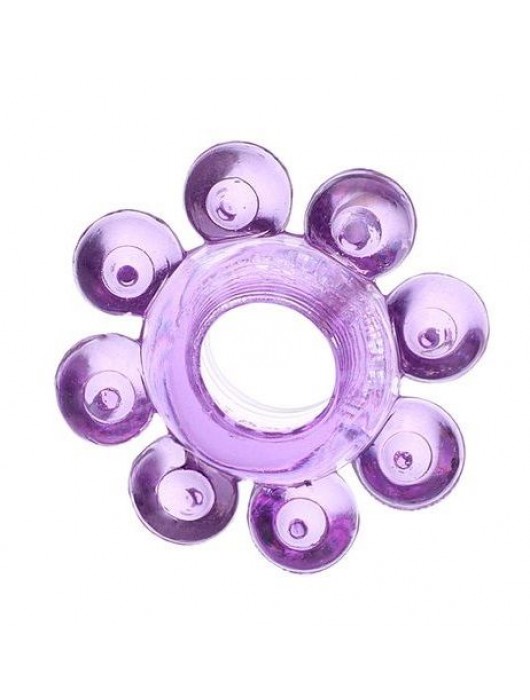 Мягкая фиолетовая гелевая насадка - Toyfa Basic - в Великом Новгороде купить с доставкой