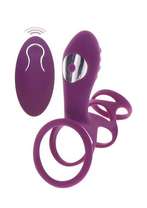 Фиолетовая эрекционная вибронасадка Halo Halo C-Ring Sleeve - Toy Joy - в Великом Новгороде купить с доставкой