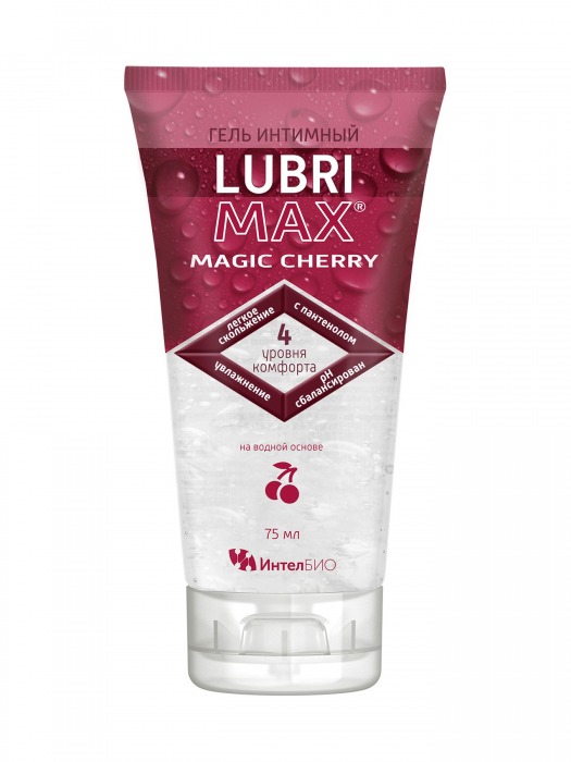 Интимный гель-смазка на водной основе Lubrimax Magic Cherry - 75 мл. - ИнтелБИО - купить с доставкой в Великом Новгороде