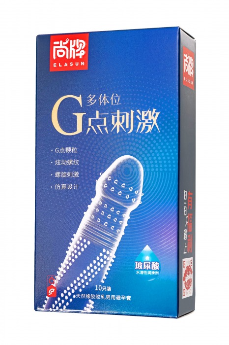 Ультратонкие презервативы Elasun G-spot stimulation с ребрами и точками - 10 шт. - Elasun - купить с доставкой в Великом Новгороде