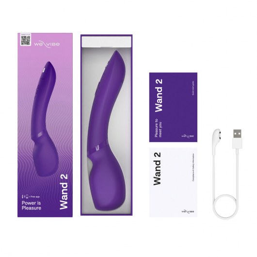 Фиолетовый жезловый вибратор We-Vibe Wand 2 - 27,3 см. - We-vibe