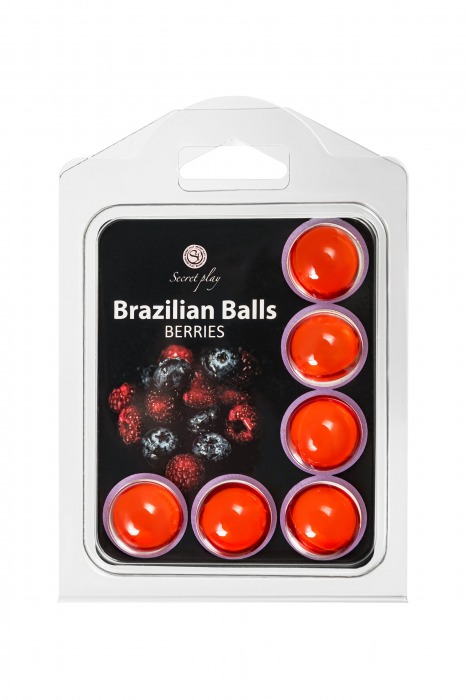 Набор из 6 шариков с массажным маслом Brazilian Balls с ароматом ягод - Secret Play - купить с доставкой в Великом Новгороде