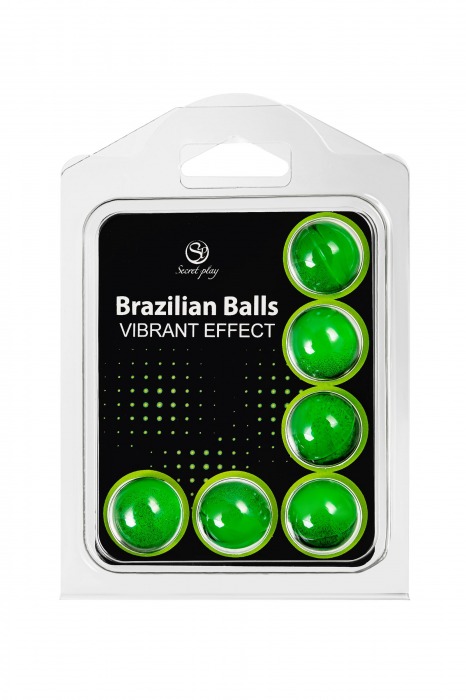 Набор из 6 шариков с массажным маслом Brazilian Balls с эффектом вибрации - Secret Play - купить с доставкой в Великом Новгороде