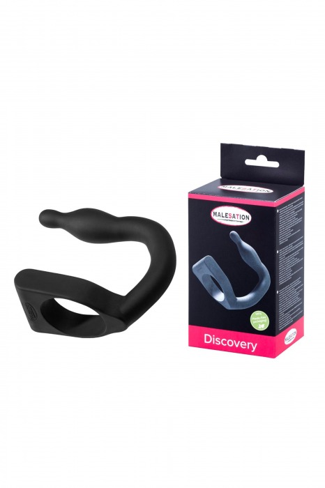 Эрекционное кольцо с вибровтулкой Discovery - MALESATION - в Великом Новгороде купить с доставкой