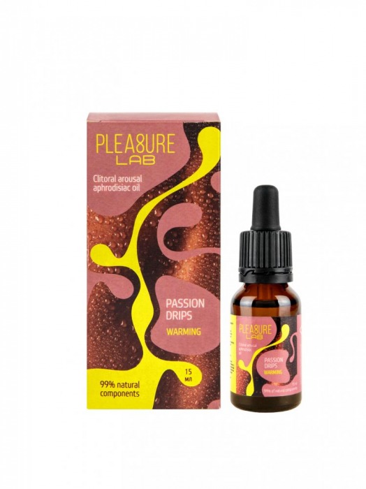 Капли с согревающим эффектом Passion Drips Warming - 15 мл. - Pleasure Lab - купить с доставкой в Великом Новгороде