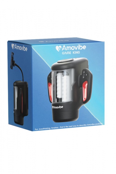 Черный инновационный робот-мастурбатор Game King - Amovibe - в Великом Новгороде купить с доставкой