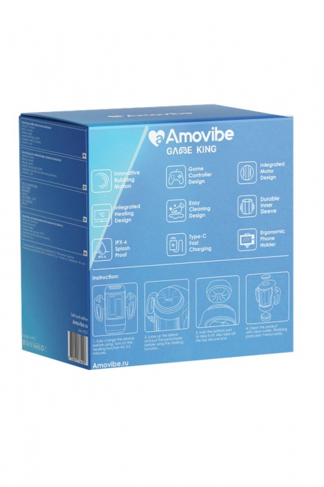 Черный инновационный робот-мастурбатор Game King - Amovibe - в Великом Новгороде купить с доставкой