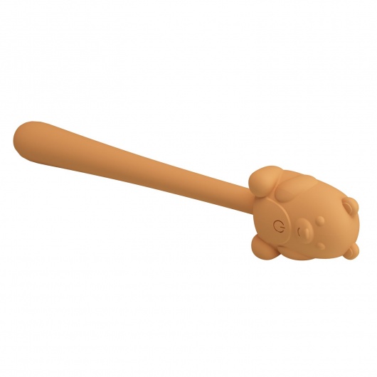 Бежевый универсальный гибкий вибратор - 13,3 см. - Baile