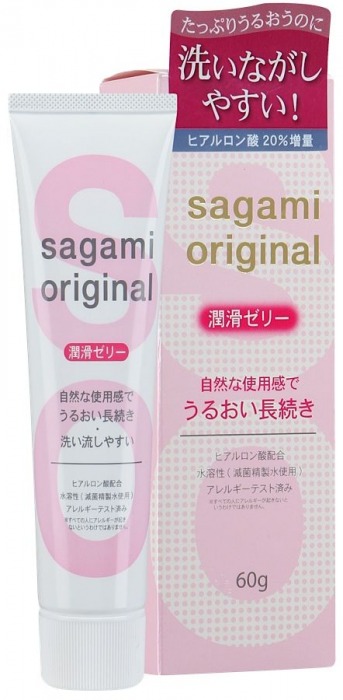 Гель-смазка на водной основе Sagami Original - 60 гр. - Sagami - купить с доставкой в Великом Новгороде