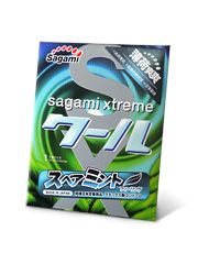Презерватив Sagami Xtreme Mint с ароматом мяты - 1 шт. - Sagami - купить с доставкой в Великом Новгороде