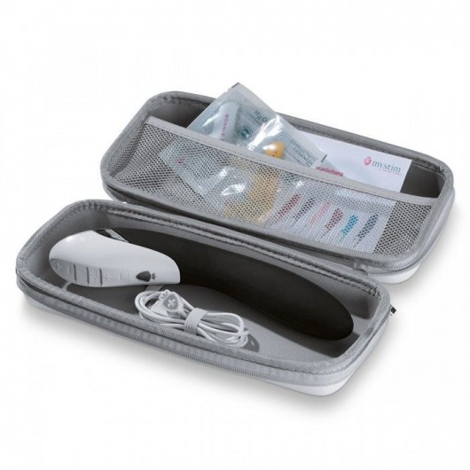 Вибратор с электростимуляцией Sizzling Simon Black Edition - 27 см. - MyStim - купить с доставкой в Великом Новгороде