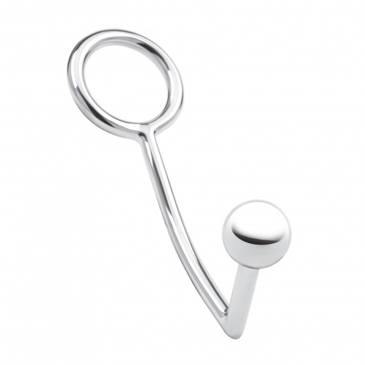 Кольцо на пенис с анальным стимулятором Stainless Steel Anal Hook   Cock Ring - BlueLine - в Великом Новгороде купить с доставкой