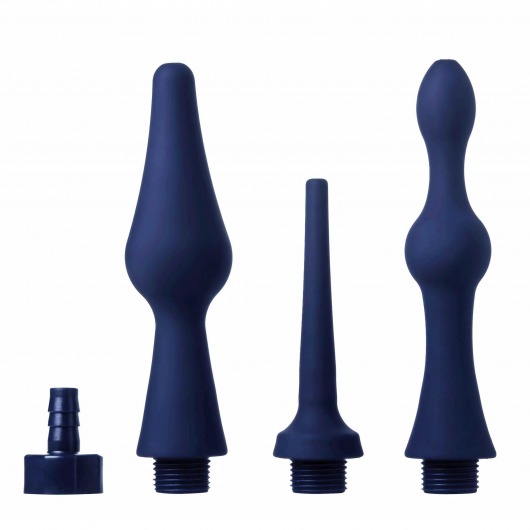 Набор из 3 универсальных насадок для анального душа Universal 3 Piece Silicone Enema Attachment Set - XR Brands - купить с доставкой в Великом Новгороде