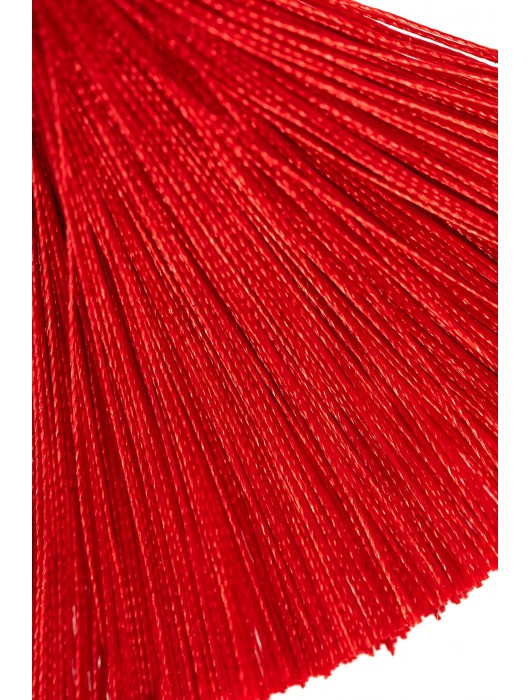 Зажимы на соски «Прищепки» с красными кисточками из шелка - Pecado - купить с доставкой в Великом Новгороде