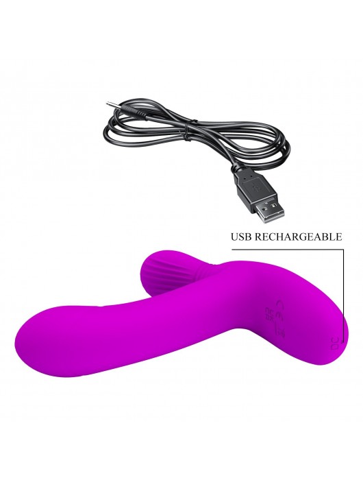 Лиловый стимулятор Geri с подвижным хвостиком - Baile